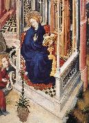 BROEDERLAM, Melchior The Annunciation (detail) oil on canvas